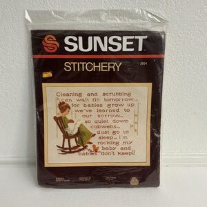 Sunset Stitchery 'Babies Don't Keep’ Stamped Embroidery Kit by Lynn Davis